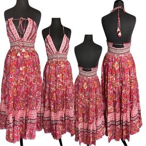 FREE PEOPLE Red Floral Real Love Maxi Dress
